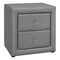 Monarch Specialties Bedroom Accent, Nightstand, End, Side, Lamp, Bedroom, Upholstered, Pu Leather Look, Grey I 5602 - alternate 1